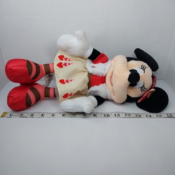 Disney World Valentine's Day Plush Disney Minnie W/Hearts Skirt 16inc Soft Plush - Picture 8 of 11